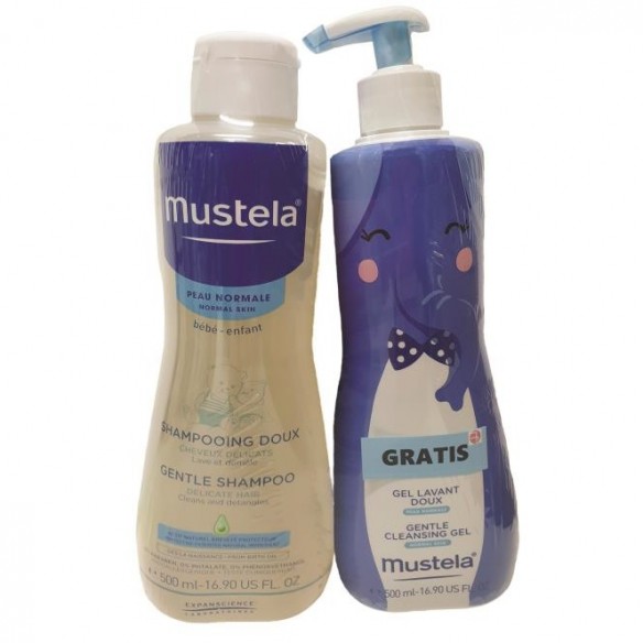 Mustela Nježni šampon 500 ml + Dermatološki gel 500 ml GRATIS Mustela Nježni šampon 500 ml + Dermatološki gel 500 ml GRATIS