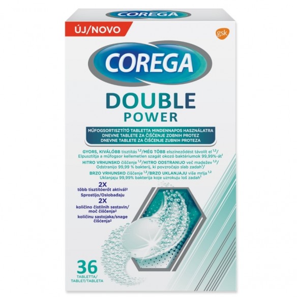 Corega Double Power Tablete za čišćenje zubne proteze Corega Double Power Tablete za čišćenje zubne proteze