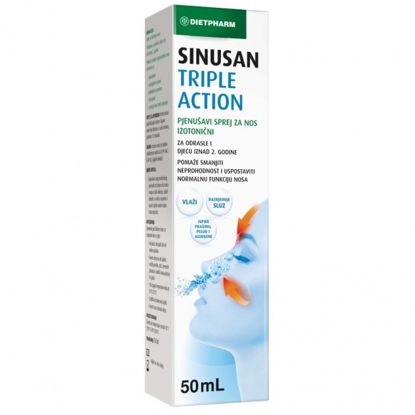Dietpharm Sinusan Triple Action pjenušavi sprej za nos Dietpharm Sinusan Triple Action pjenušavi sprej za nos