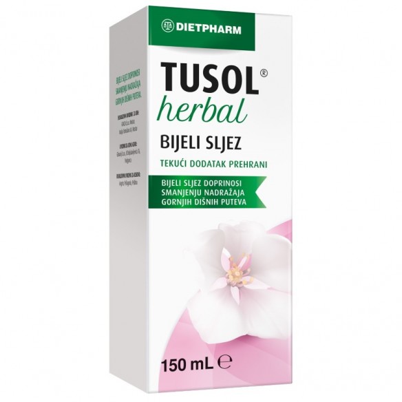 Dietpharm Tusol Herbal Bijeli sljez tekući dodatak prehrani Dietpharm Tusol Herbal Bijeli sljez tekući dodatak prehrani