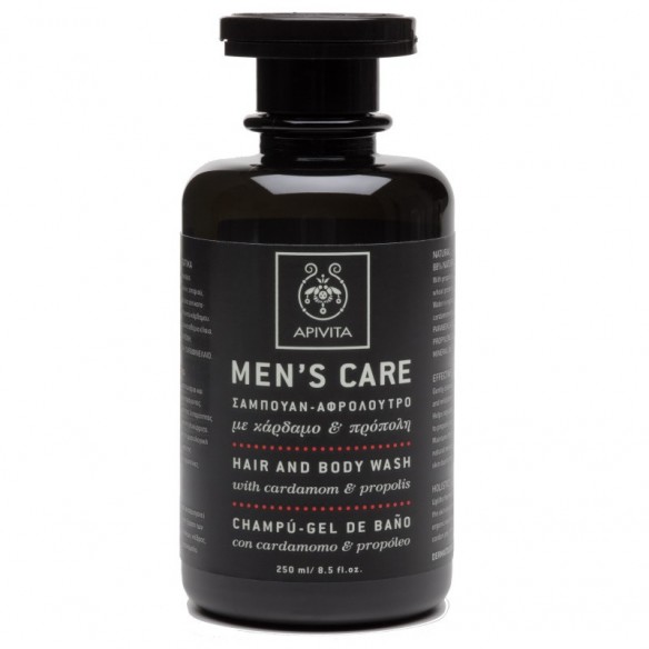 Apivita Man's care Hair and Body Wash with Cardamom and propolis Apivita Man's care Hair and Body Wash with Cardamom and propolis