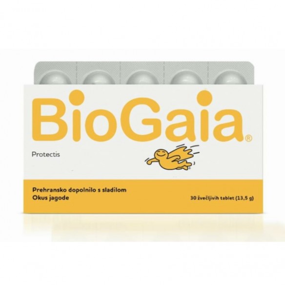 BioGaia Protectis tablete za žvakanje okus jagode BioGaia Protectis tablete za žvakanje okus jagode