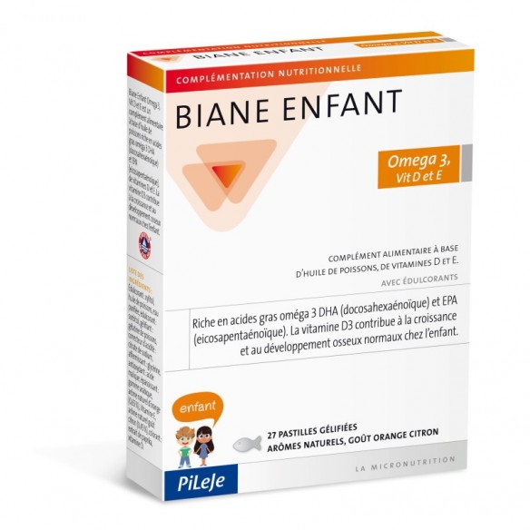 Pileje Biane Enfant Omega 3, vitamin D i E pastile Pileje Biane Enfant Omega 3, vitamin D i E pastile