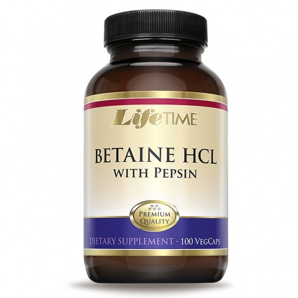 LifeTime Betaine HCL + Pepsin vege kapsule LifeTime Betaine HCL + Pepsin vege kapsule